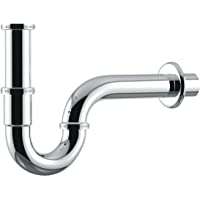 VARIOSAN Sifón universal para lavabo 12951- 1 1-4&quot- x 32 mm- acero inoxidable- cromado